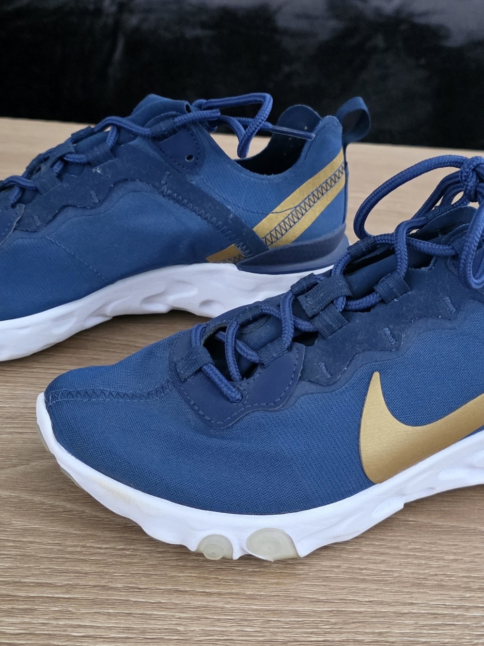 Nike React Nike Blue and Gold Running Shoes